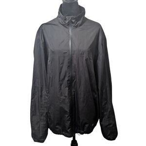 Antigua ANTECH Black Windbreaker Jacket Men's Large L Performance Golf Rain Gear